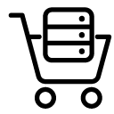 shopping server line Icon
