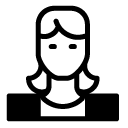 short haired woman glyph Icon