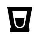 shot glass glyph Icon