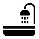 shower and bathtub glyph Icon