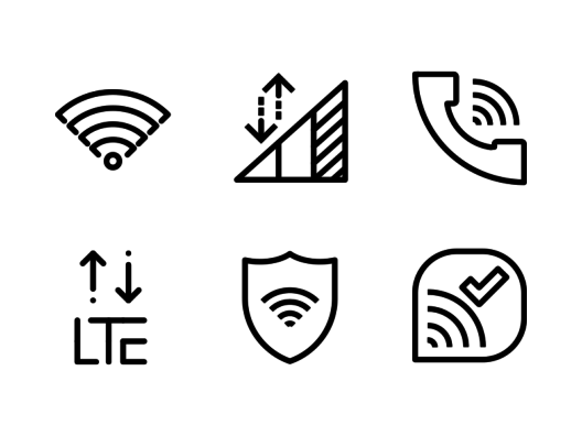 signal-indicator-line-icons