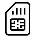 simcard line Icon