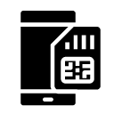 simcard smartphone glyph Icon