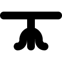 single-legged dining table line icon