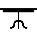 single-legged dining table line icon
