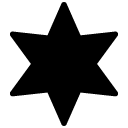 six point star glyph Icon