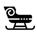 sleigh glyph Icon