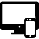 smart phone computer screen filled outline Icon