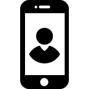 smart phone contact filled outline Icon