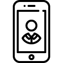 smart phone contact line Icon