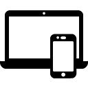 smart phone laptop filled outline Icon