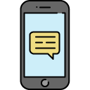 smart phone message filled outline Icon
