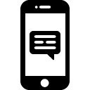 smart phone message filled outline Icon