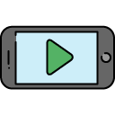 smart phone movie filled outline Icon
