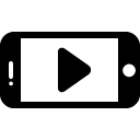 smart phone movie view filled outline Icon