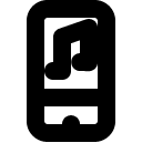 smart phone music line Icon