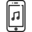 smart phone music line Icon