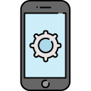 smart phone settings filled outline Icon