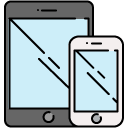 smart phone tablet filled outline Icon