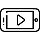smart phone video view Line Icon