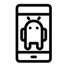 smartphone android line Icon