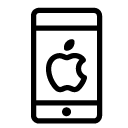 smartphone apple line Icon