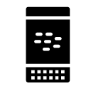 smartphone blackberry glyph Icon