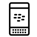 smartphone blackberry line Icon