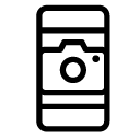 smartphone camera line Icon