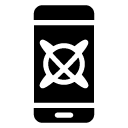 smartphone circle vr glyph Icon