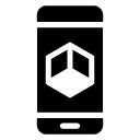 smartphone cube vr glyph Icon