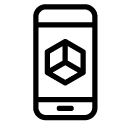 smartphone cube vr line Icon