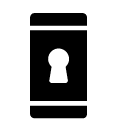 smartphone lock glyph Icon
