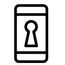 smartphone lock line Icon