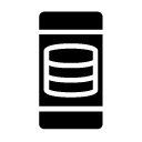 smartphone server glyph Icon