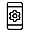 smartphone settings line Icon
