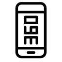 smartphone three hundred and sixty line Icon
