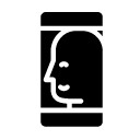 smartphone user glyph Icon