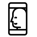 smartphone user line Icon