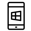 smartphone windows line Icon