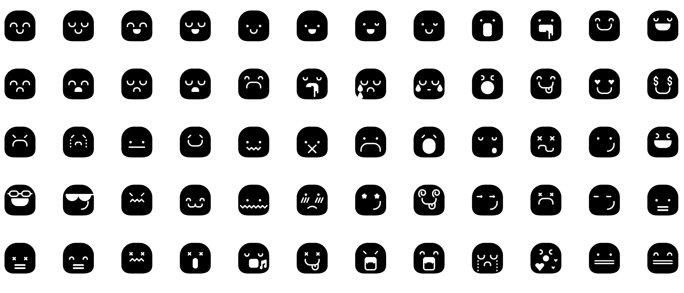 smileys-glyph-icons-preview