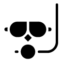snorkeling mask glyph Icon
