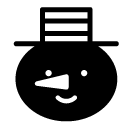 snow man glyph Icon