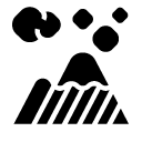 snow mountaintop glyph Icon