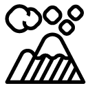 snow mountaintop line Icon