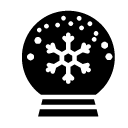 snowflake snowglobe glyph Icon