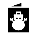 snowman card glyph Icon