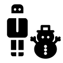 snowman man glyph Icon