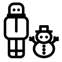 snowman man line Icon