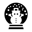 snowman snowglobe glyph Icon